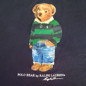 Ralph Lauren Polo Bear Tee - Navy and Green